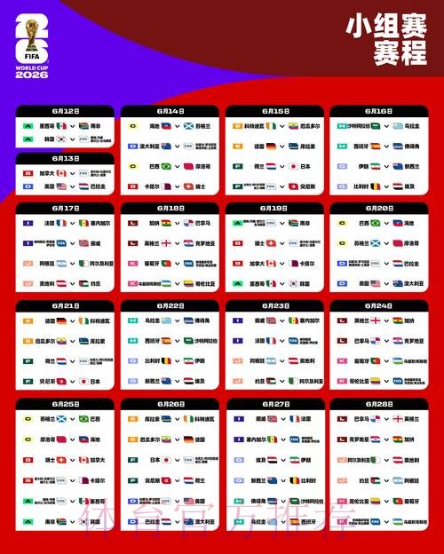 2026世界杯比赛时间今日最新时间表怎么看 2026世界杯比赛时间今日最新时间表怎么看